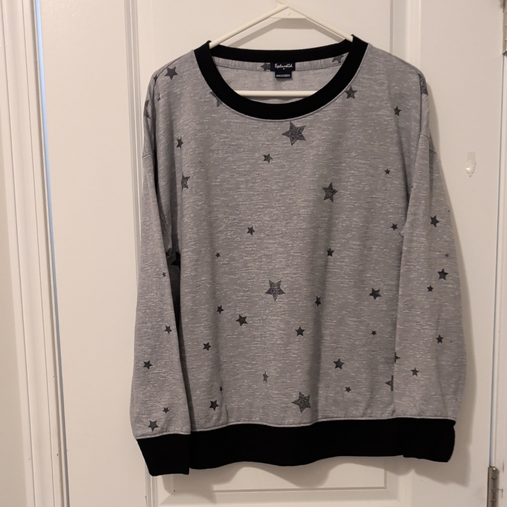 Splendid Star Print Sweatshirt Size Medium